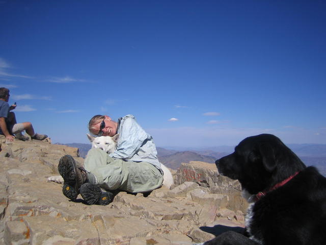 Ann, Mytack, and Zoe in Utah, Fall 2006.